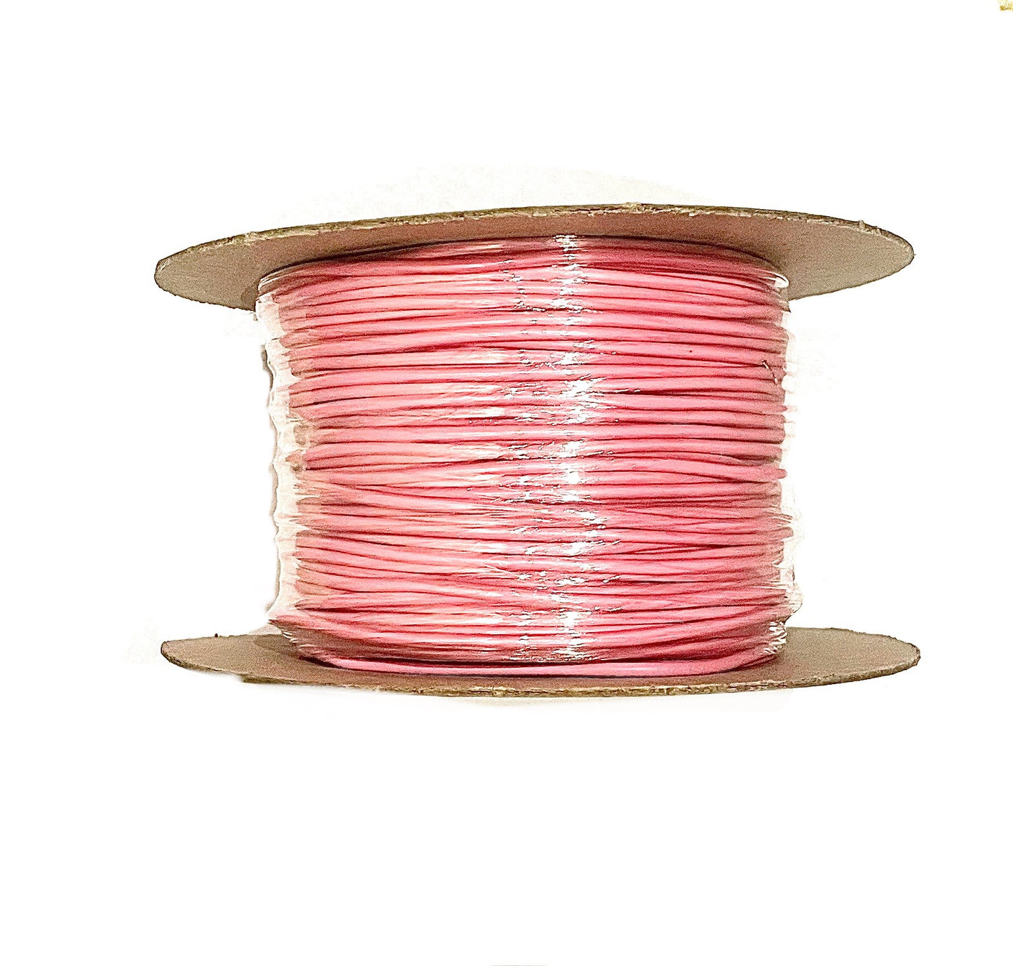 PVC Sleeving - 2mm - Pink - 100M Reel
