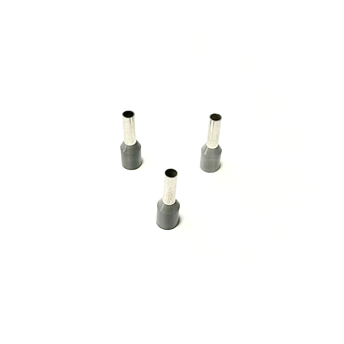 2.5mm Insulated Bootlace Ferrule (French) - Grey - Pack of 100