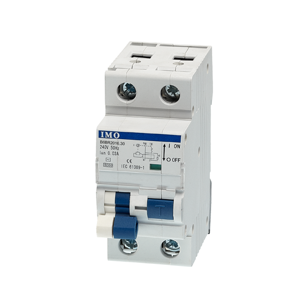 B6CR1N - Type AC - 1P+N RCBO - 2 Mod - 6-40A