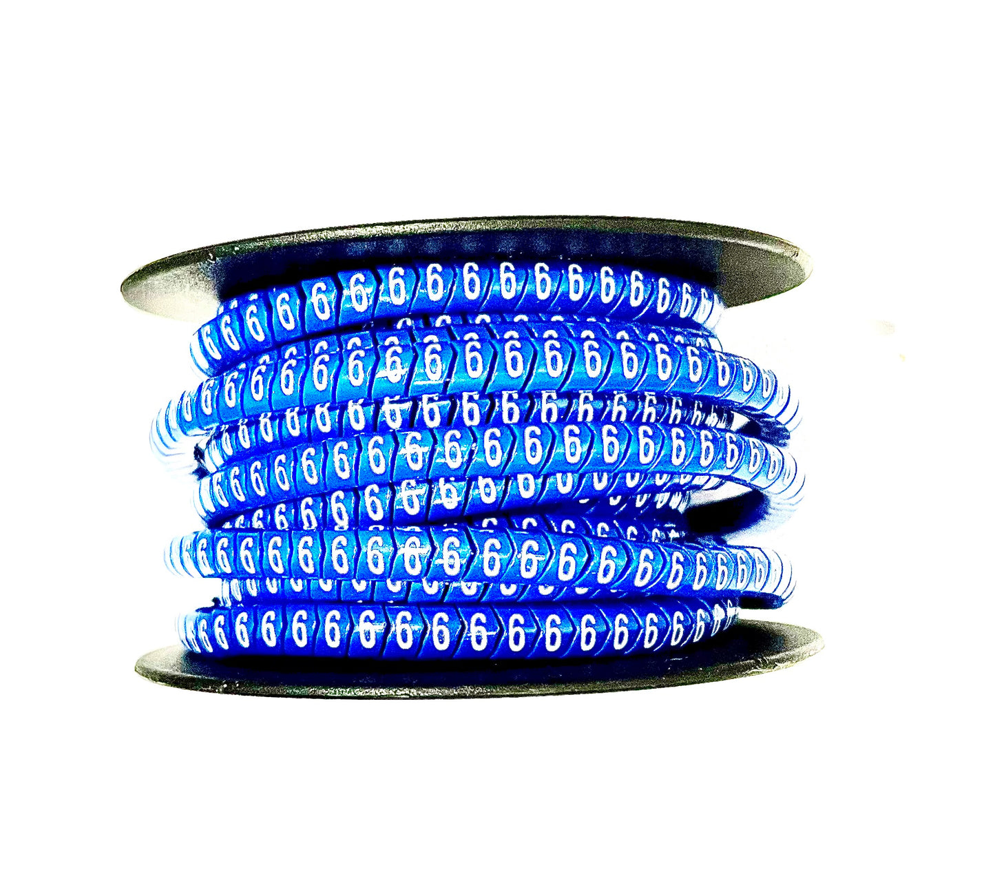 Partex - Colour Coded Cable Marker - Number 6 - Blue - Reel of 1000