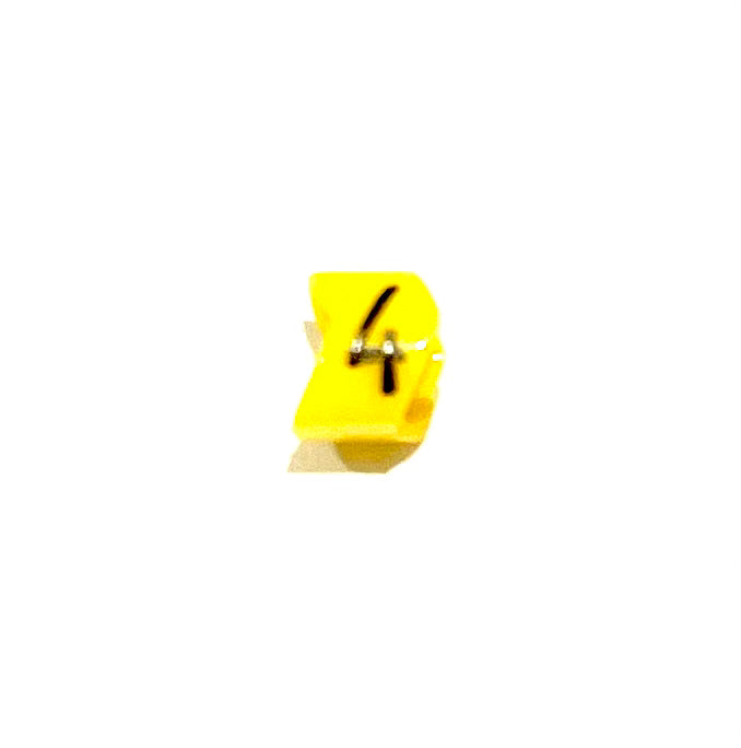 Bag of 200 - Colour Coded Cable Marker - Number 4 - Yellow