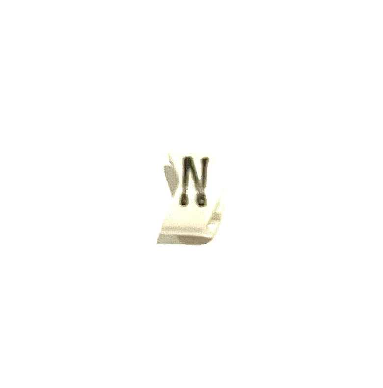 Bag of 200 - Colour Coded Cable Marker - N (Neutral) - Black on White
