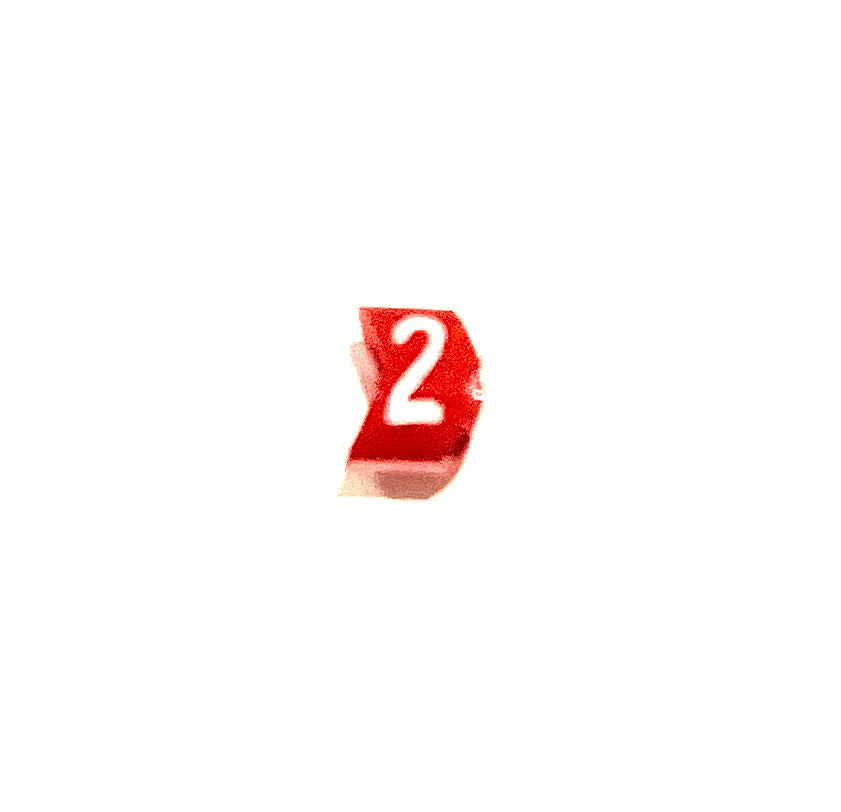 Bag of 200 - Colour Coded Cable Marker - Number 2 - Red