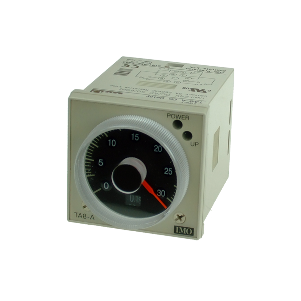 Panel Mount Timer 0.05s-60hr,, Double Pole CO 5A, 8 Pin
