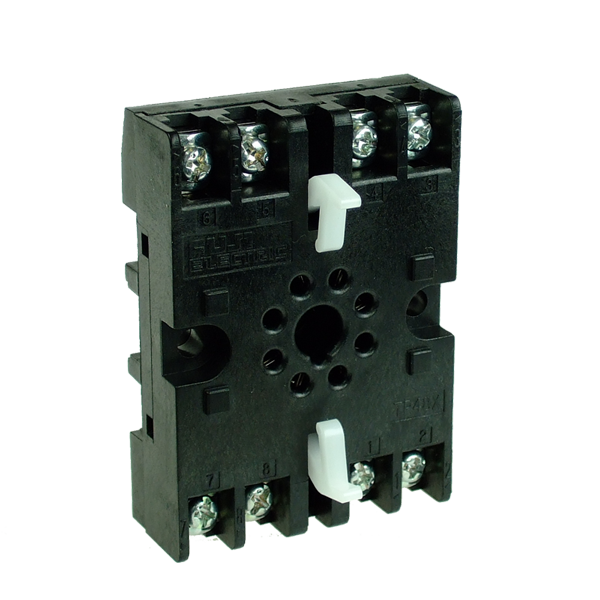 Relay Socket (Base) + Clip, Din Rail Mount, 8 Pin