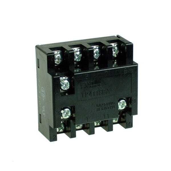 Relay Socket (Base) + Clip, Panel Mount, 11 Pin
