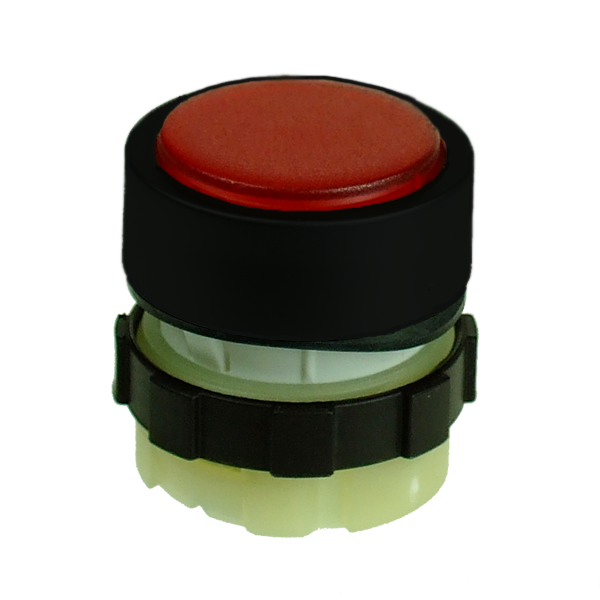 IMO BS3DLRRED Illuminable Push Button,, Maintained, Black Bezel