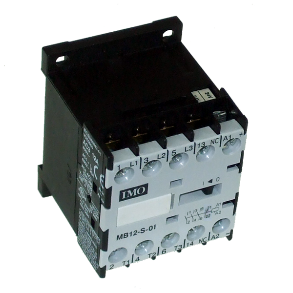 IMO MB12-S-0124 Mini Contactor 3 Pole Open, 5.5kW 12A AC3, 1 Normally