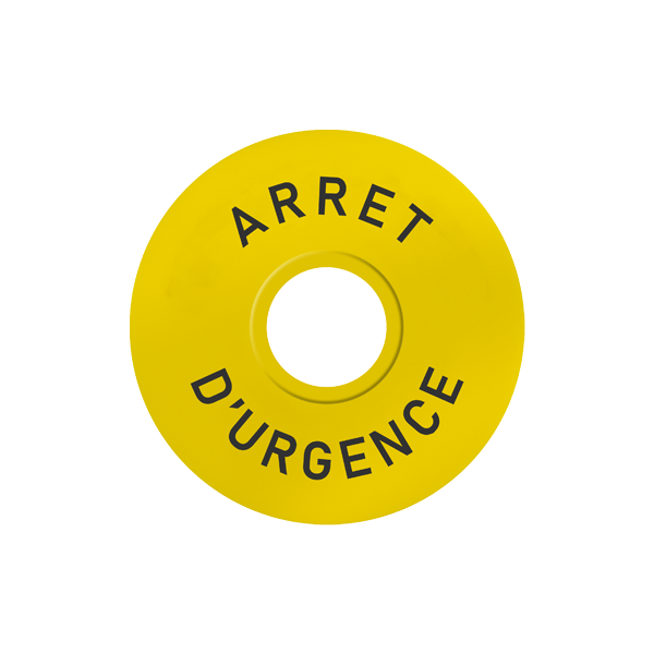 IMO PBS5-ESD60FR Push Button Yellow Disc, ARRET D URGENCE