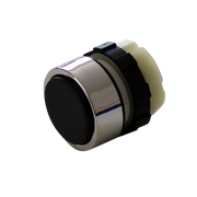 IMO BC5DBLACK Push Button Spring Return, Black, Chrome Bezel