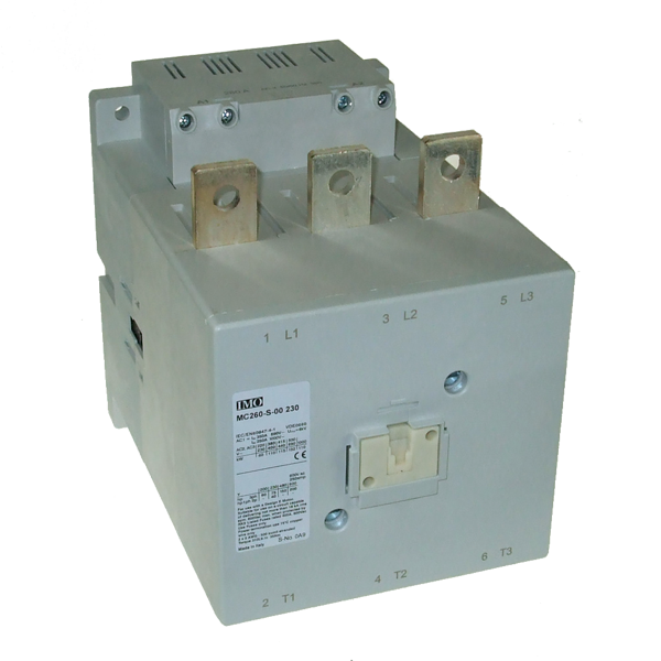 IMO MC260-S-00110 Contactor 3 Pole Open 132kW, 260A AC3, 110VAC/DC Coil
