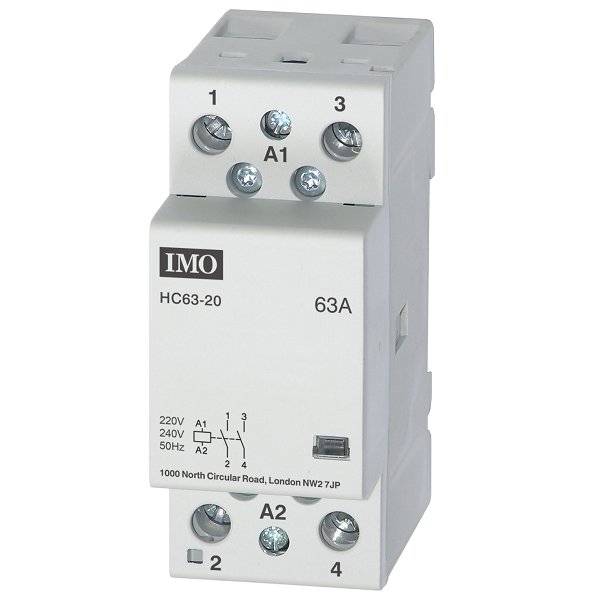 IMO HC63-11230 Modular Heating Contactor 63A, 63A, 2 Pole, 1NO+1NC