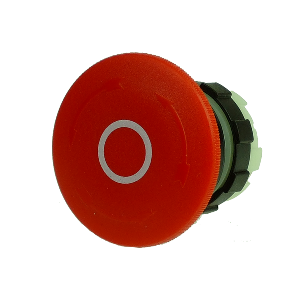 IMO BS3P34RED-O/11 Emergency Stop Pushbutton,40mm, Red, White O, Turn to Release
