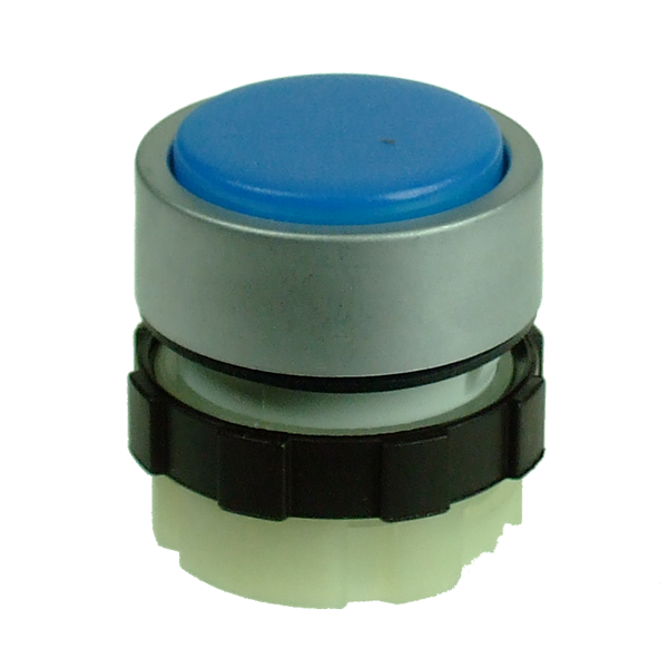 IMO B3DLBLUE Illuminable Push Button,, Spring Return, Blue, Aluminium