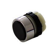IMO BC3DBLACK Pushbutton Spring Return, Black, Chrome Bezel
