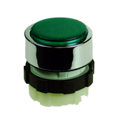 IMO BC3DLGREEN Illuminable Push Button,, Spring Return, Green, Chrome