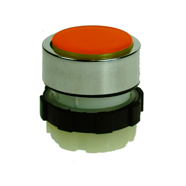 IMO BC3DLRED Illuminable Push Button,, Spring Return, Red, Chrome