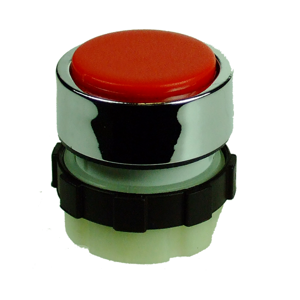 IMO BC3DRED Pushbutton Spring Return, Red, Chrome Bezel