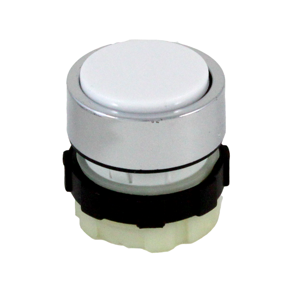 IMO BC3DWHITE Pushbutton Spring Return, White, Chrome Bezel