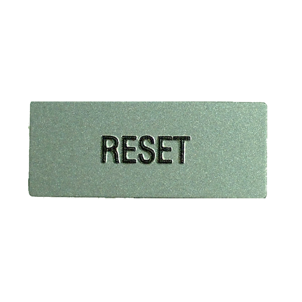 IMO BK4-RESET Pushbutton Legend Plate With, RESET Marking