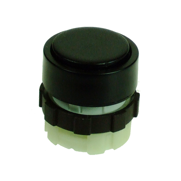 IMO BS3DBLACK Push Button Spring Return, Black, Black Bezel