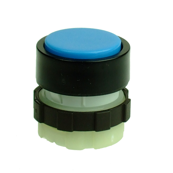 IMO BS3DBLUE Push Button Spring Return, Blue, Black Bezel