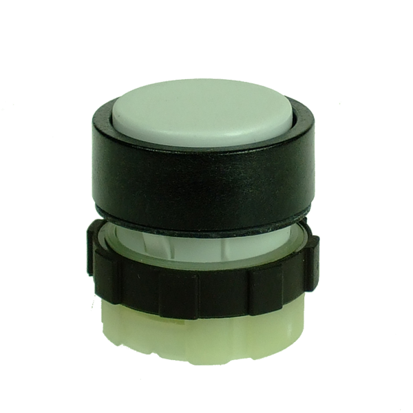 IMO BS3DLWHITE Illuminable Push Button,, Spring Return, White, Black