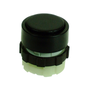 IMO BS3DRBLACK Maintained Pushbutton, Black,, Black Bezel