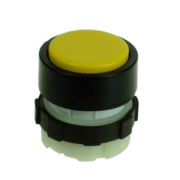 IMO BS3DYELLOW Pushbutton Spring Return, Yellow, Black Bezel