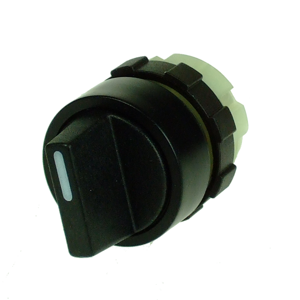 IMO BS3KN1 Rotary Knob, 3 Position Spring, Return 60deg, Black Bezel