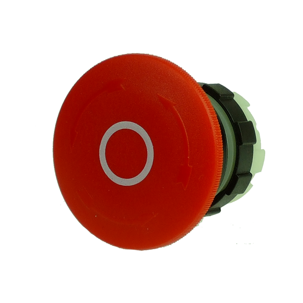 IMO BS3P14RED-O Mushroom Head Pushbutton, 40mm, Red With White O,