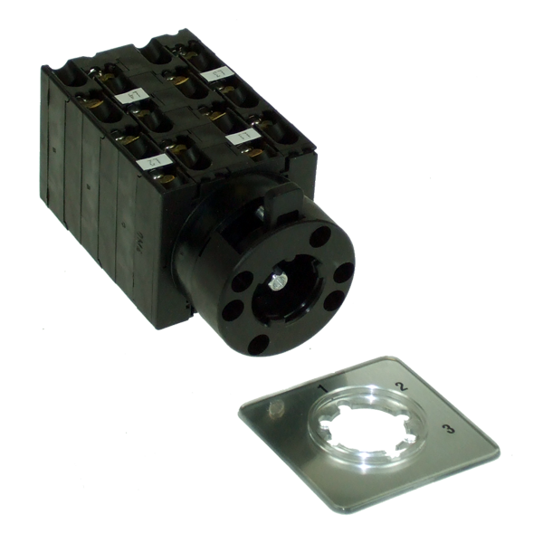 IMO CS20A-ST34 Cam Switch 4 Pole 3 Position, 20Amp, Step, With Legend Plate