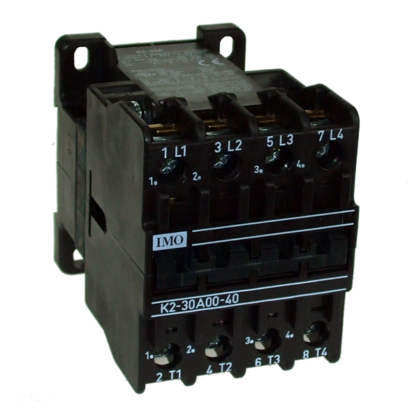 IMO K2-30A0040230 Contactor 4 Pole Open, 15kW, 30A AC3, 230V AC Coil