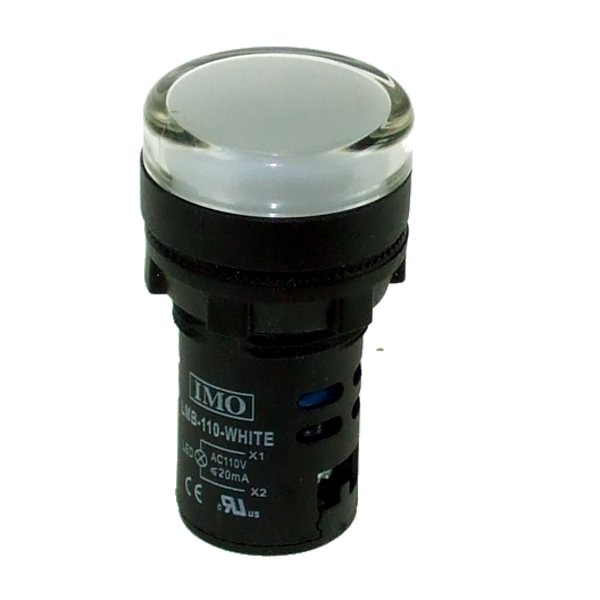 IMO LMB-110-WHITE LED Pilot Light 110VAC White, IP65