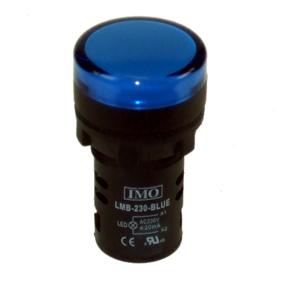 IMO LMB-230-BLUE LED Pilot Light 230VAC Blue, IP65