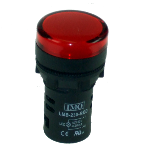 IMO LMB-230-RED LED Pilot Light 230VAC Red,  