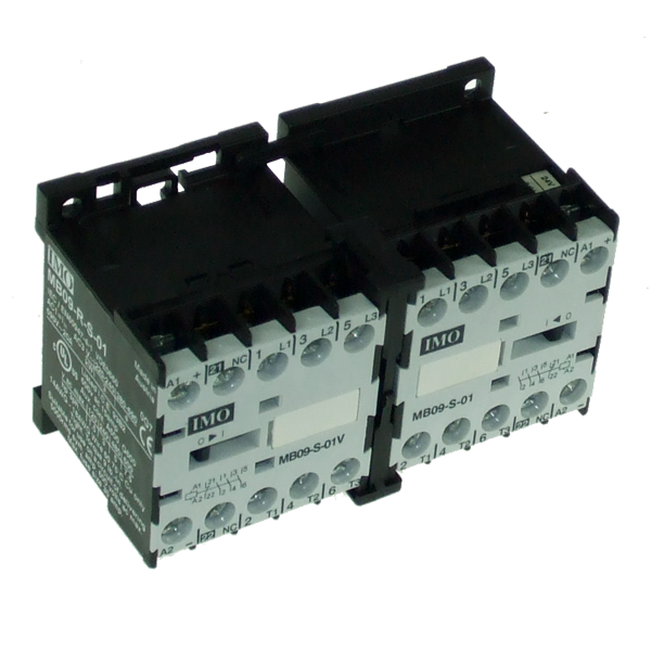 IMO MB09-R-S-0124 Mini Contactor Reversing Pair, 3 Pole Open 4kW 9A AC3,