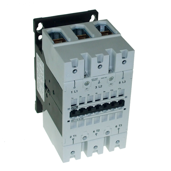 IMO MC115-S-0024 Contactor 3 Pole Open 55kW, 115A AC3, 24V 50/60Hz, 24V DC