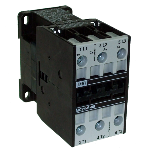IMO MC24-S-0024 Contactor 3 Pole Open 11kW, 24A AC3, 24V AC Coil