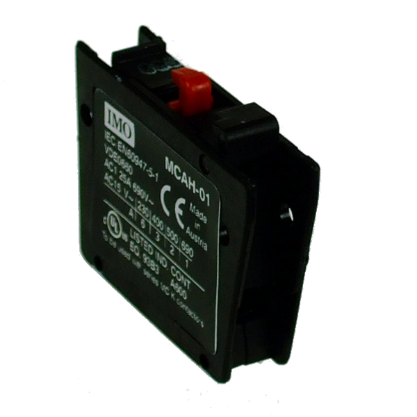 IMO MCAH01 Auxiliary Contact Block High, Switching Capacity 25A AC1, 1