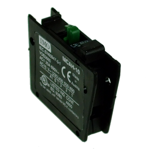 IMO MCAH10 Auxiliary Contact Block High, Switching Capacity 25A AC1, 1