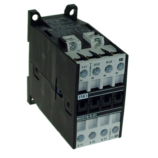 IMO MCD18-S-01=24 Contactor 3 Pole Open 7.5kW, 18A AC3, 1 Normally Closed