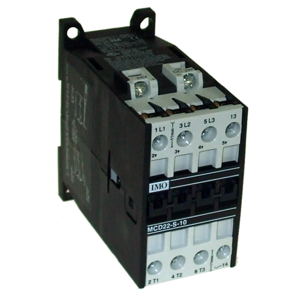 IMO MCD22-S-10=24 Contactor 3 Pole Open 11kW, 22A AC3, 1 Normally Open