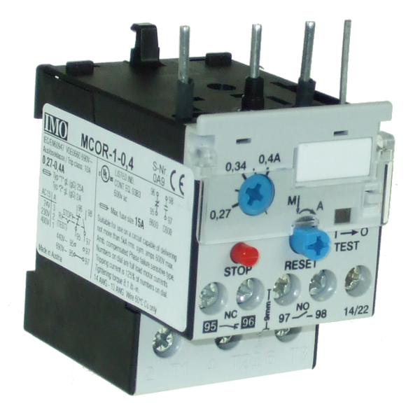 IMO MCOR-1-0.4 Thermal Overload Relay, 0.27-0.4A