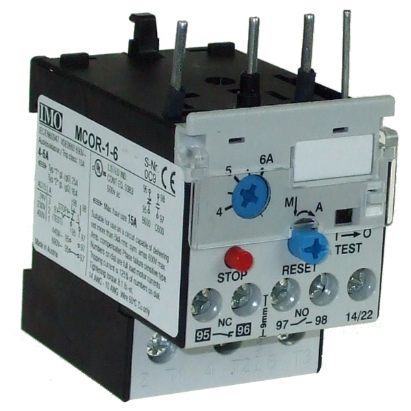 IMO MCOR-1-6 Thermal Overload Relay, 4-6A/YD 7-10.5A