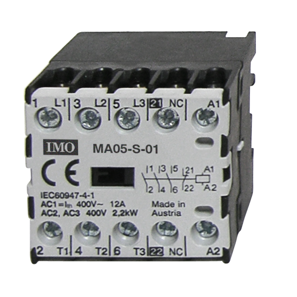 IMO MA05-S-1024AC Micro Contactor 3 pole Open,, 2.2kW 5A AC3, 12A AC1