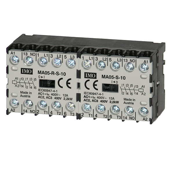 IMO MA05-R-S-10110AC Micro Contactor Reverse Pair,, 3P Open 2.2kW, 5A AC3