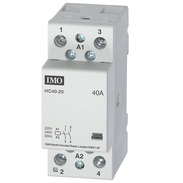 IMO HC40-20230 Modular Heating Contactor 40A, 2 Pole Normally Open, 230VAC