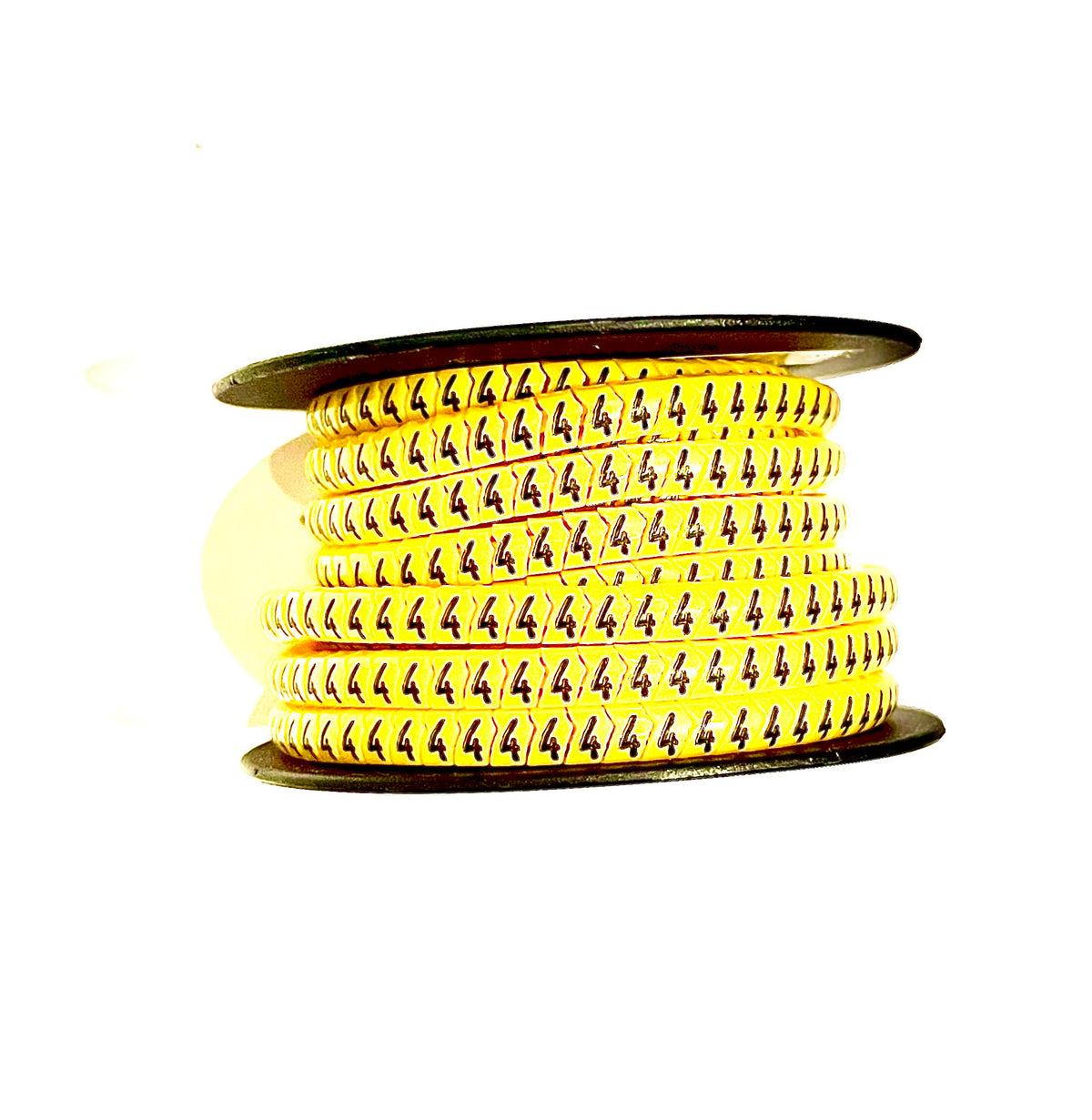 Partex Core Numbers Partex - Colour Coded Cable Marker - Number 4 - Yellow - Reel of 1000 ...