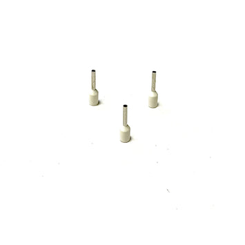 0.5mm Insulated Bootlace Ferrule (French) - White - Pack of 100